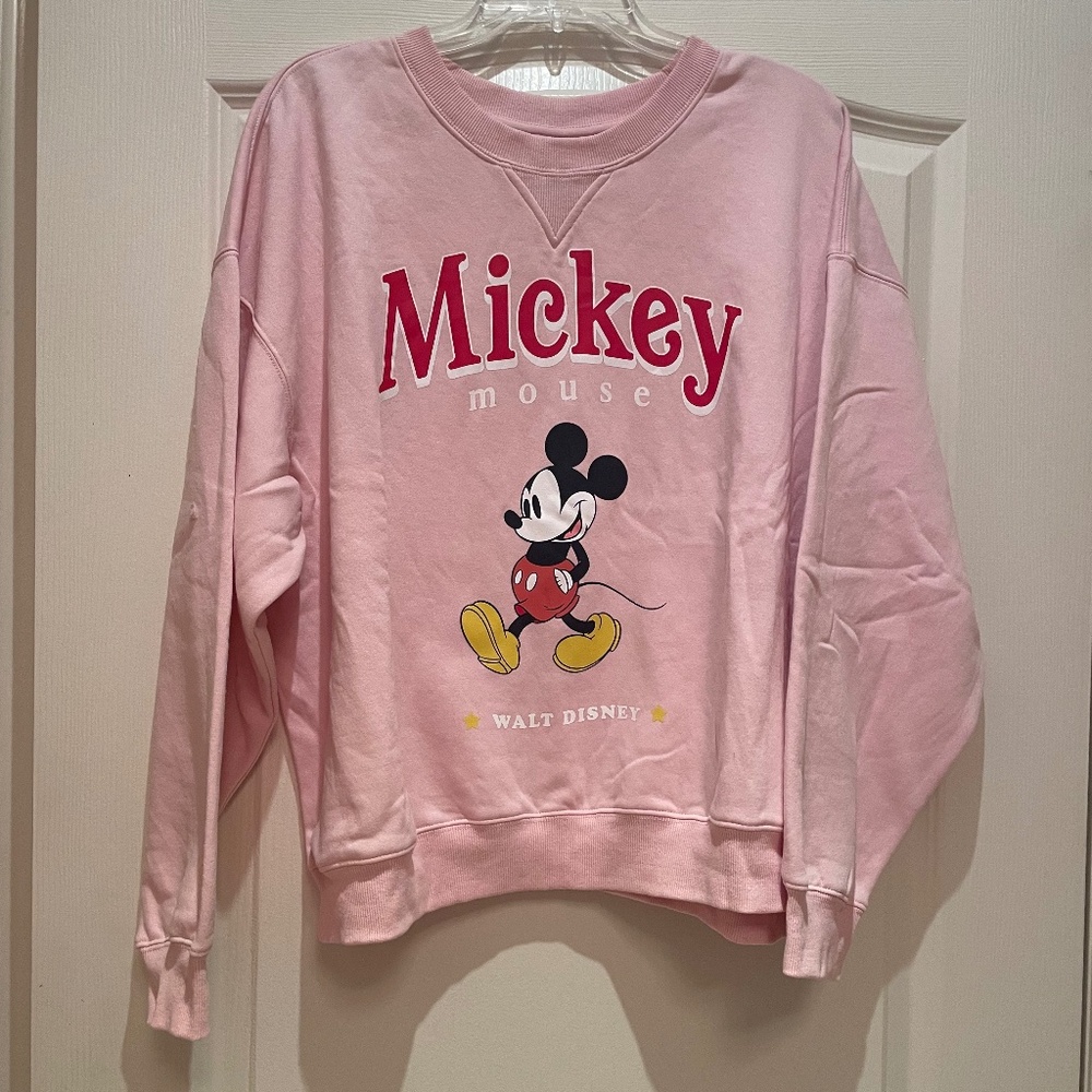 H&M Pink Mickey Mouse Crewneck